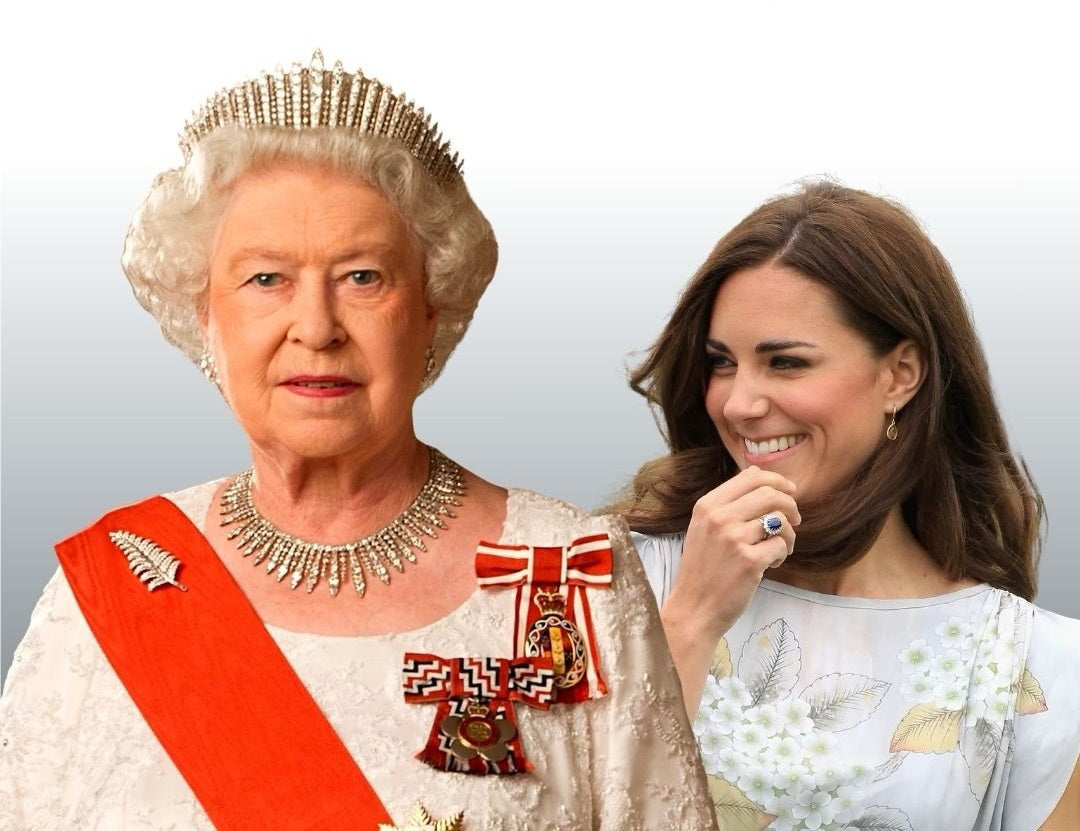 Queen Elizabeth II and Kate