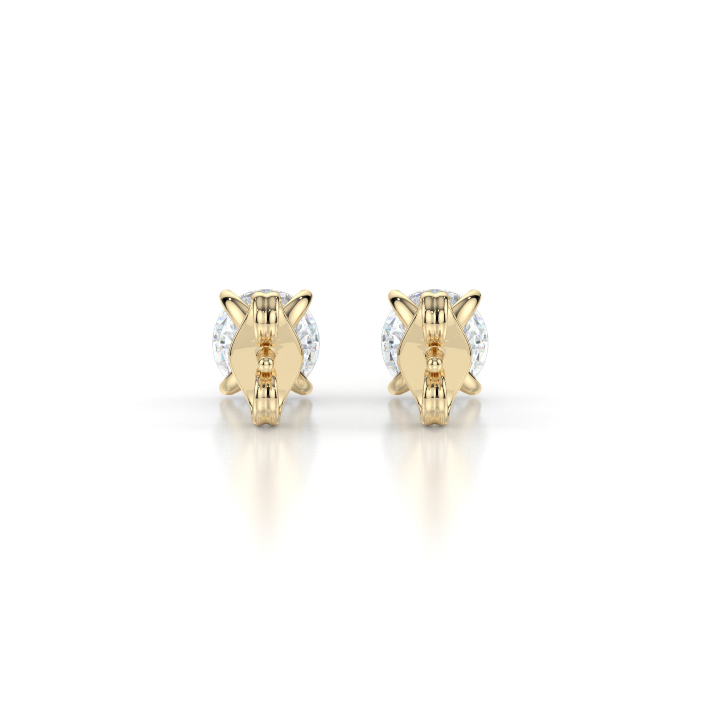 Earring 0.50ct Yellow Gold  Round Back