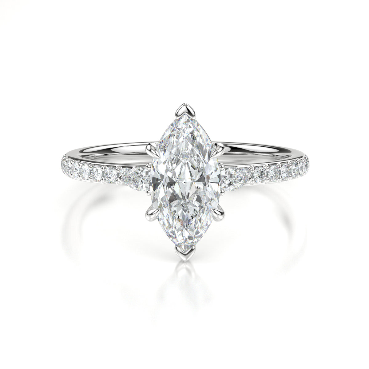 Alexis | 18K Gold and Platinum Trilogy Engagement Ring