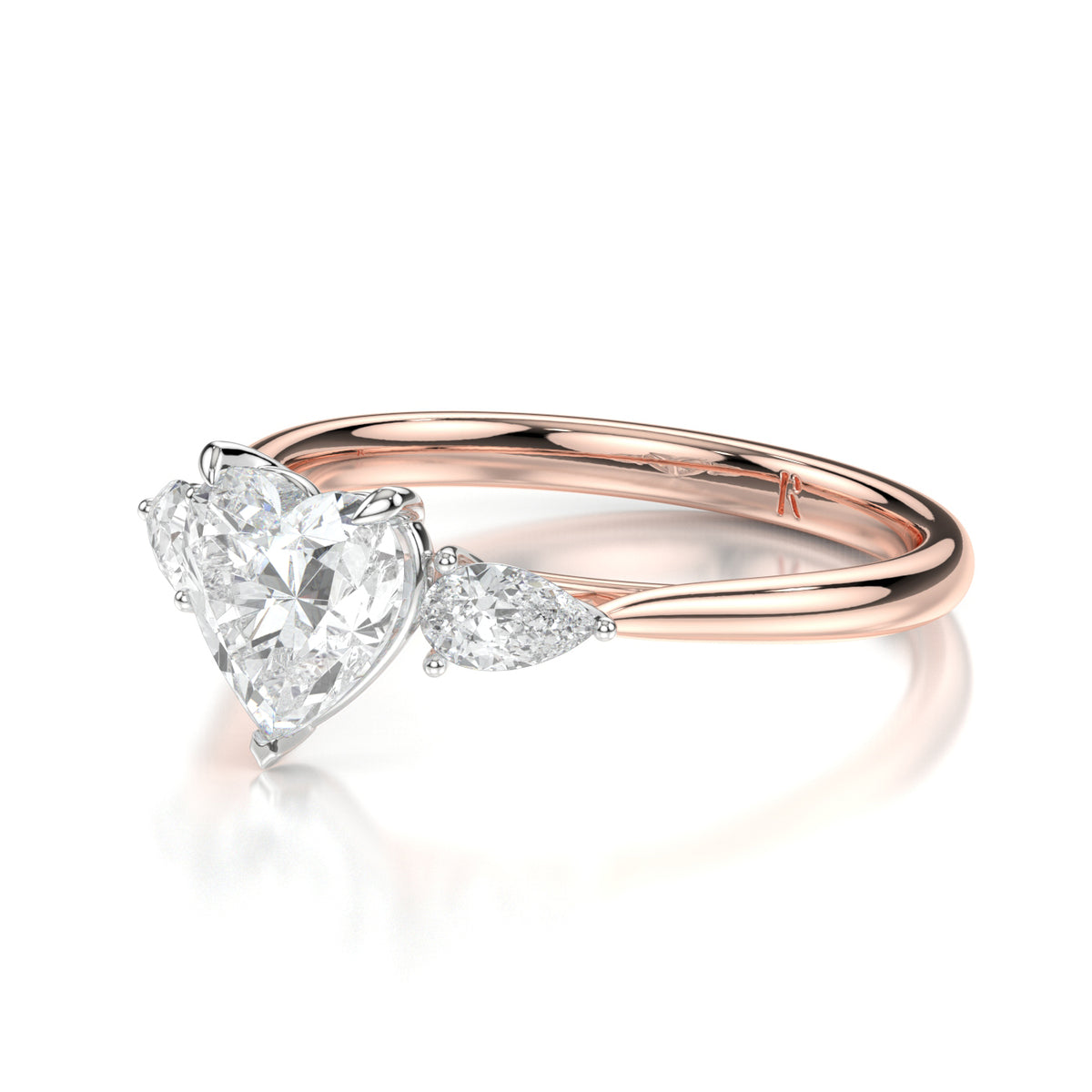 Alice | 18K Gold and Platinum Trilogy Engagement Ring