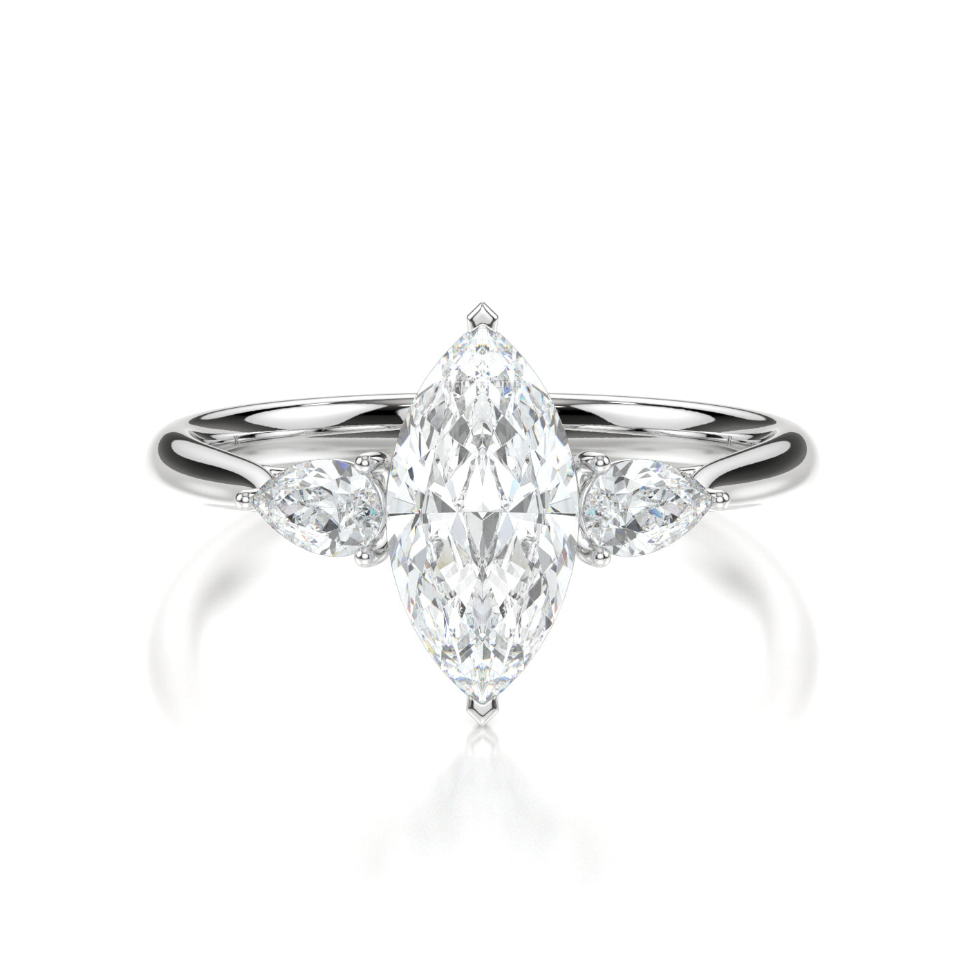 Alice Platinum Marquise Front
