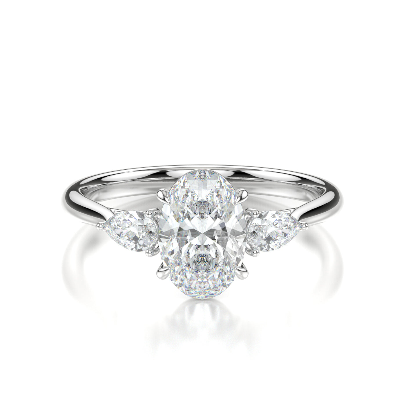 Alice | 18K Gold and Platinum Trilogy Engagement Ring