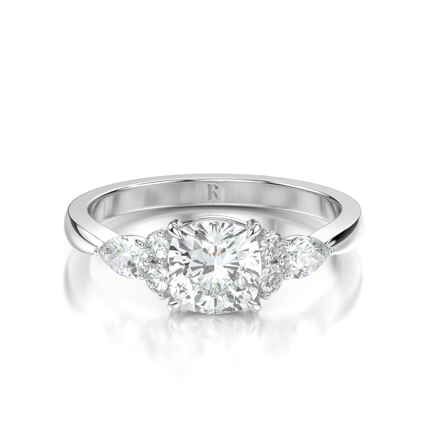 Aline Platinum Cushion Front