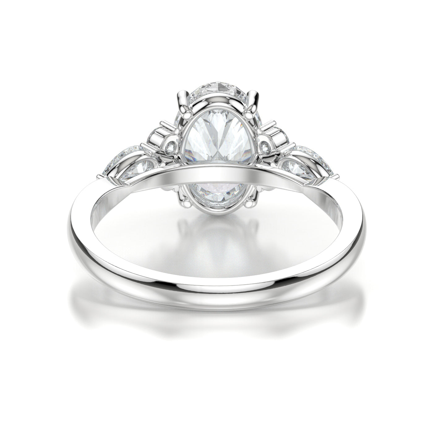 Aline Platinum Oval Back