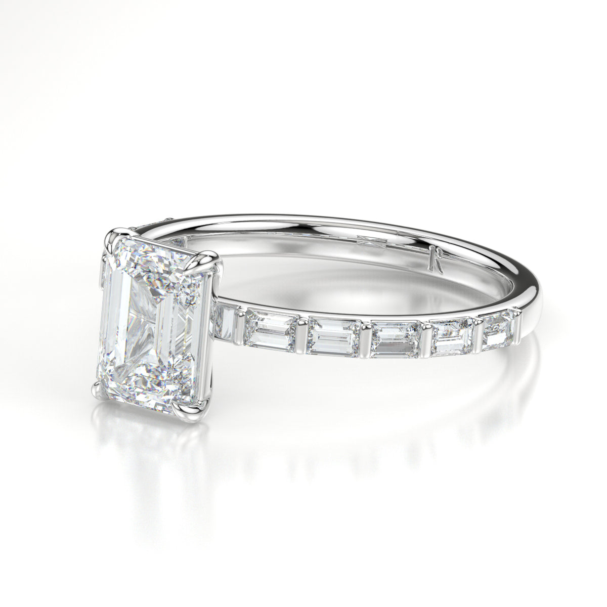 Amina Rind Amina | 18K Gold and Platinum Diamond Band Engagement Ring