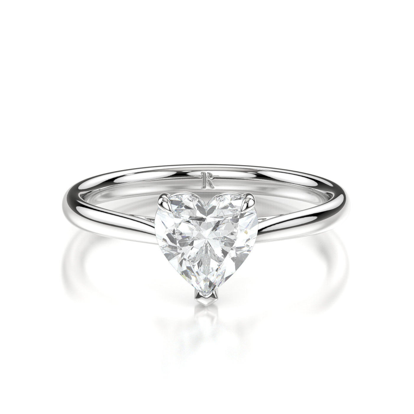 Anabelle White Gold Heart Front