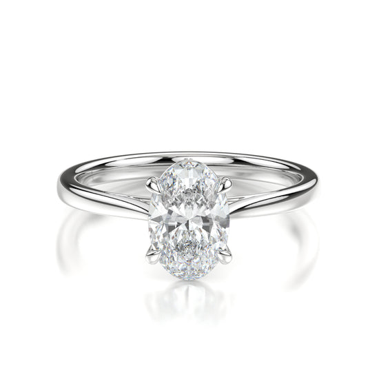 Anabelle White Gold Oval Front