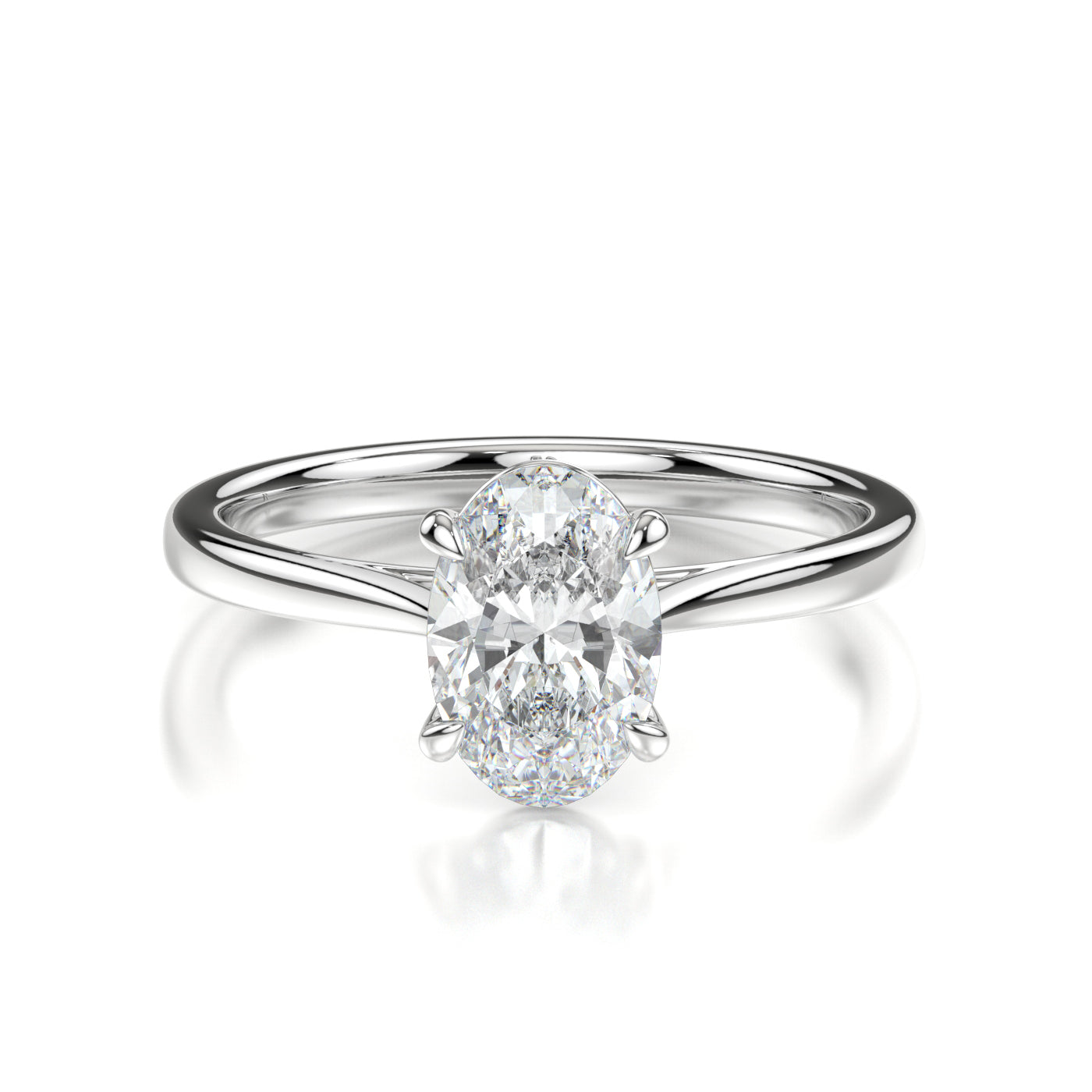 Anabelle Platinum Oval Front