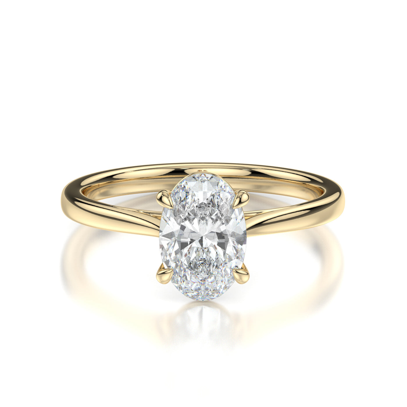 Anabelle Yellow Gold Oval Front