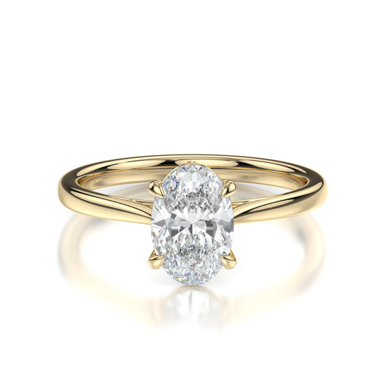 Anabelle Yellow Gold Oval Front