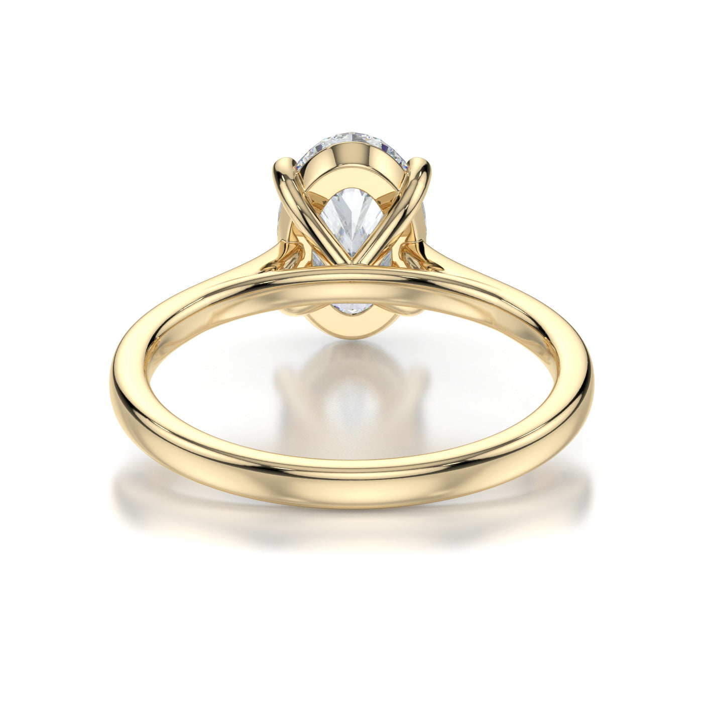 Anabelle Yellow Gold Oval Back