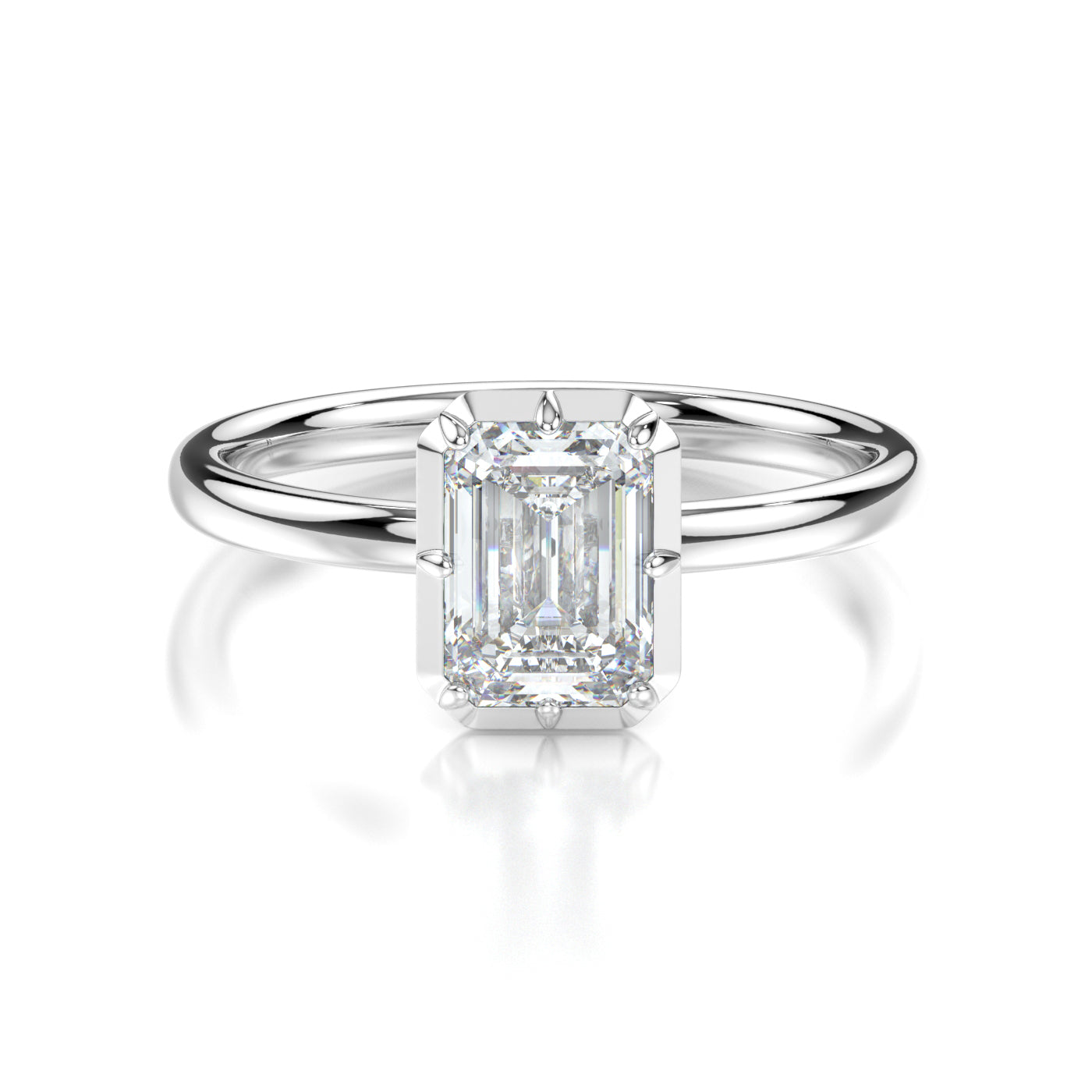 Araminta Platinum Emerald Front