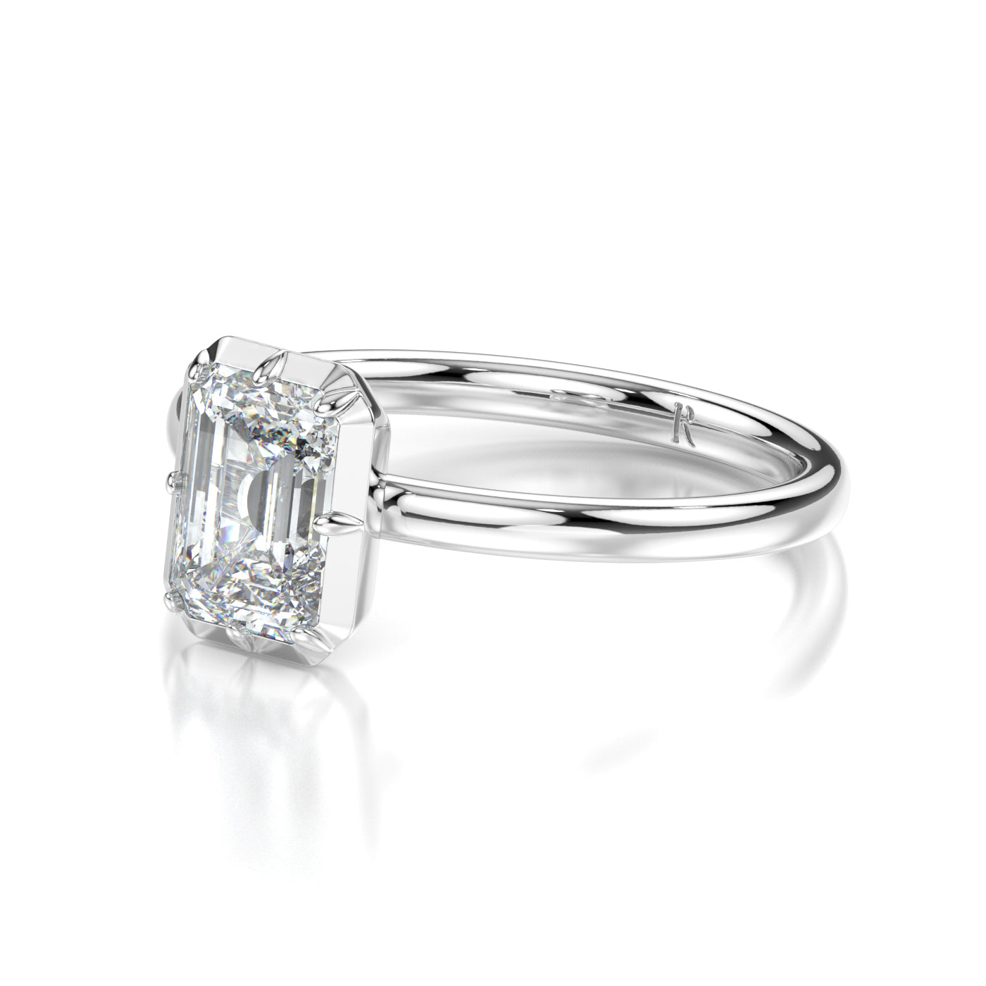 Araminta White Gold Emerald Side