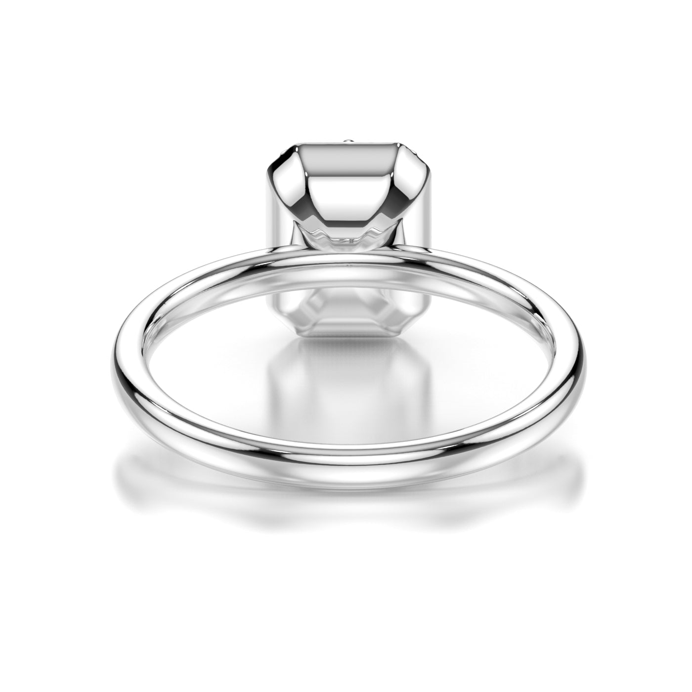 Araminta White Gold Emerald Back