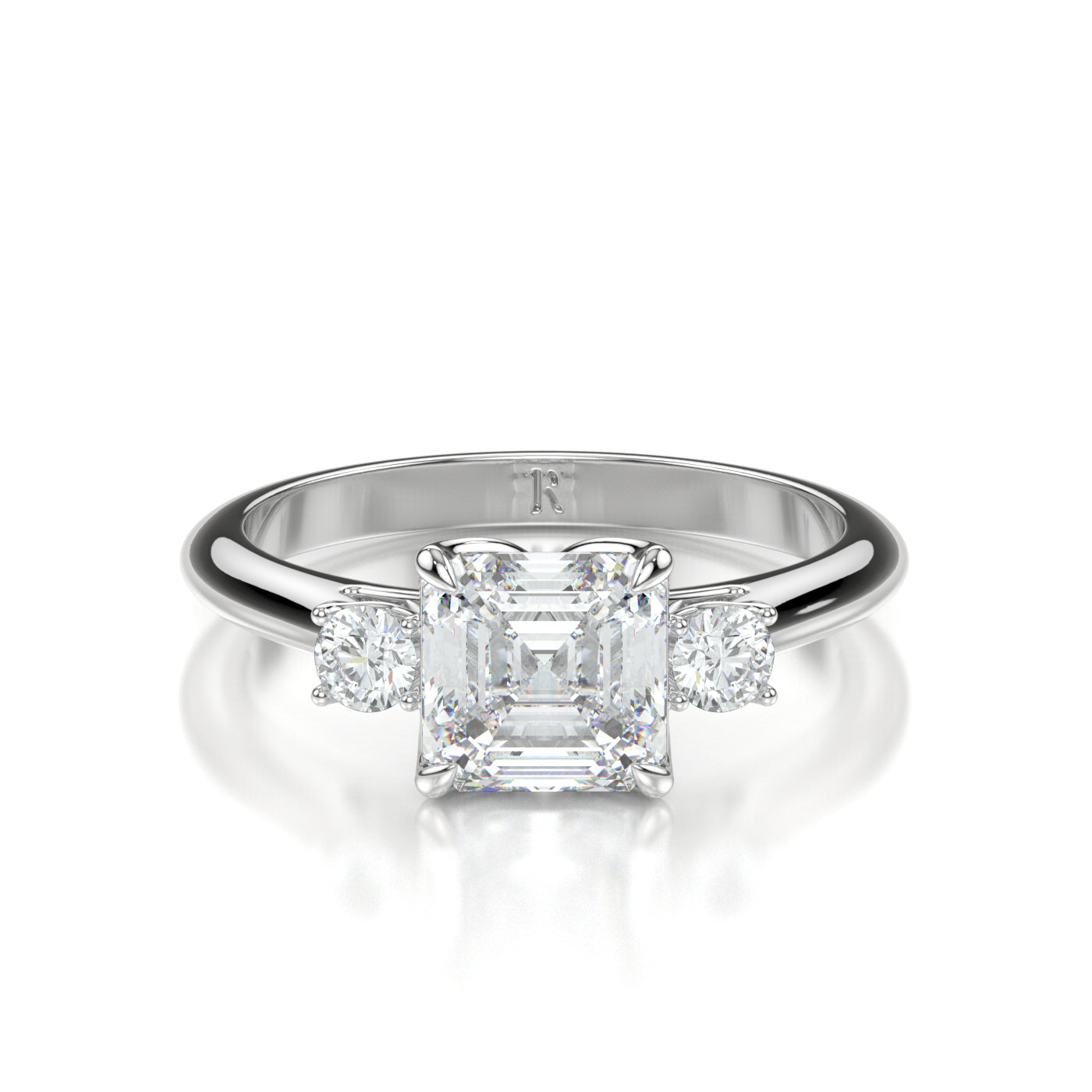 Bella Platinum Asscher Front