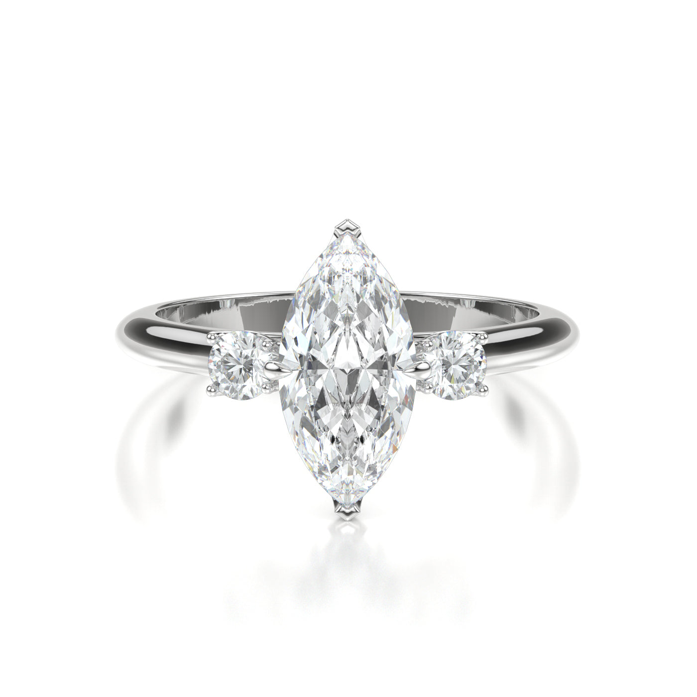 Bella Platinum Marquise Front
