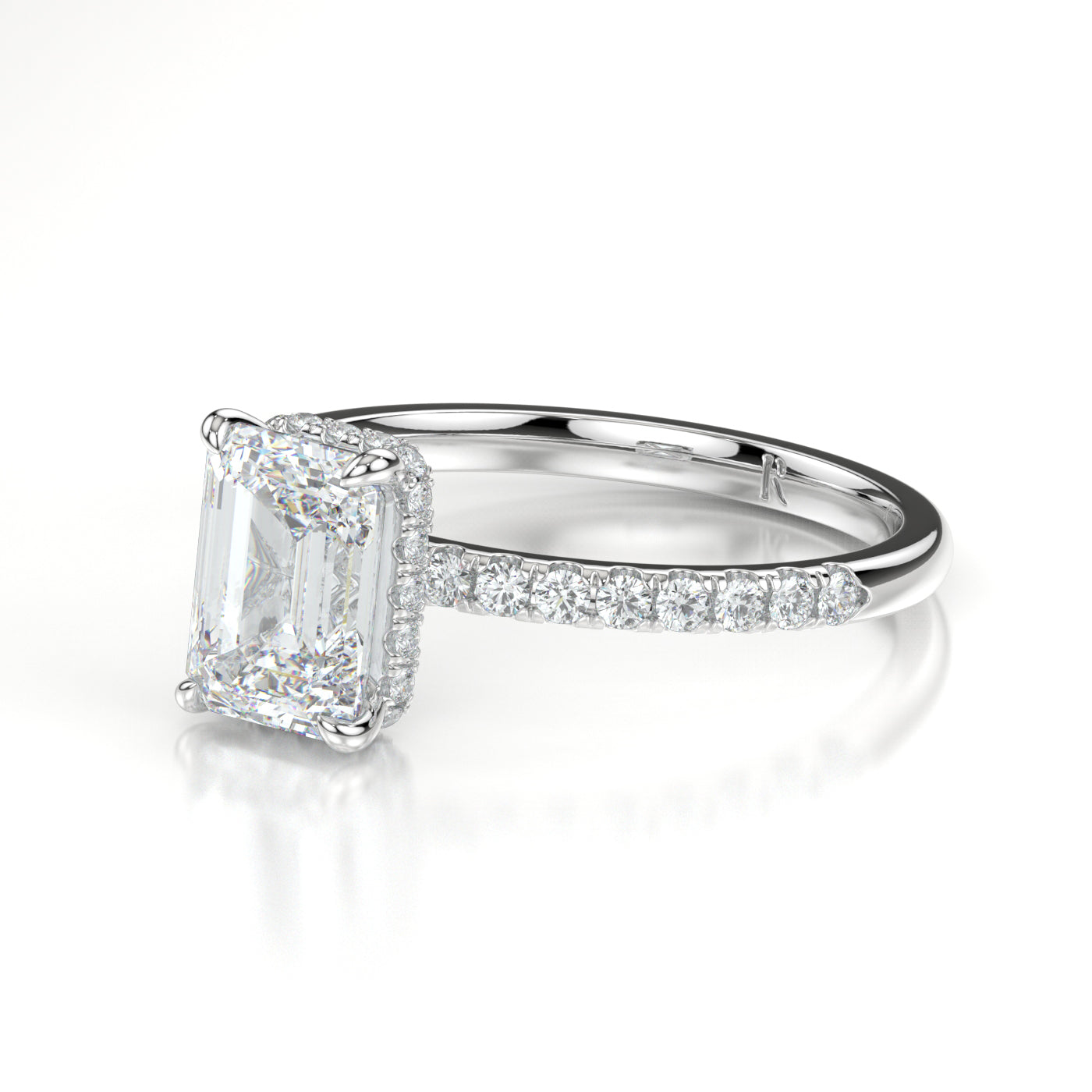 Bliss Emerald Diamond Ring Side