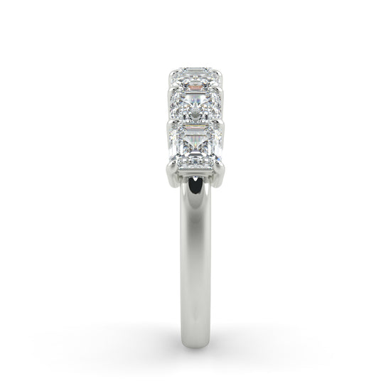 Asscher Half Eternity Regal - Hatton Garden Jewellers