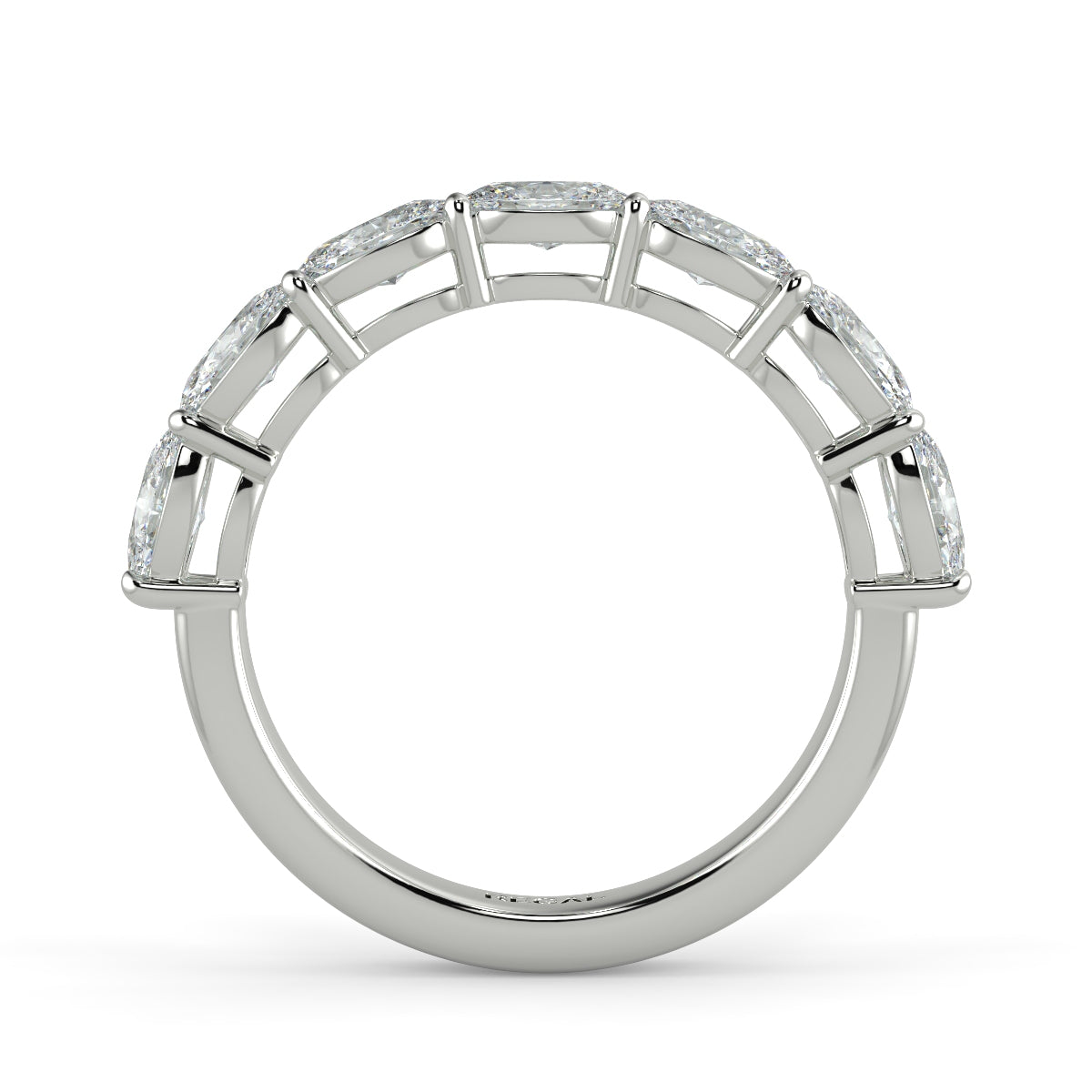 Horizontal Oval Half Eternity Regal - Hatton Garden Jewellers