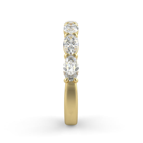 Horizontal Oval Half Eternity Regal - Hatton Garden Jewellers