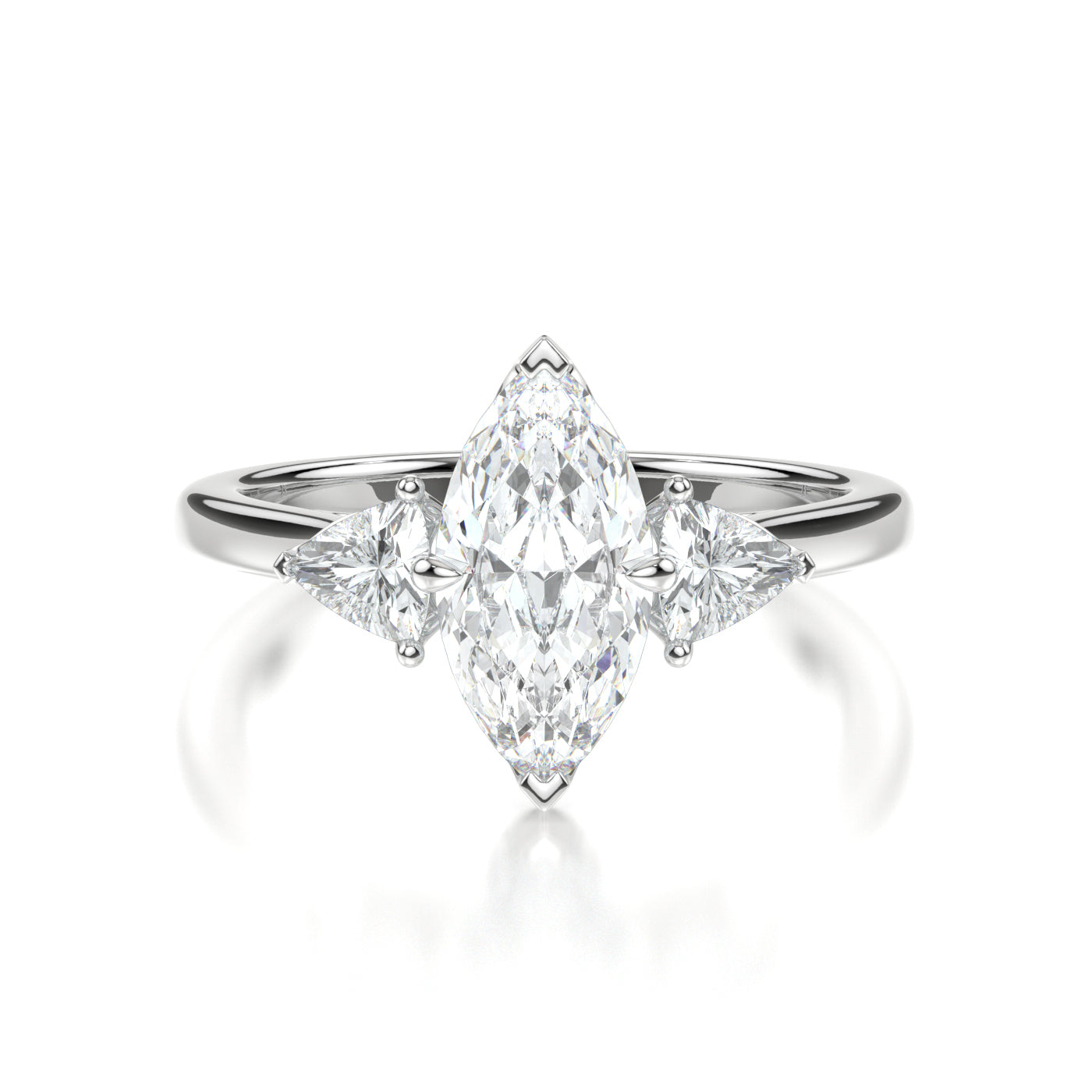 Camilla Platinum Marquise Front