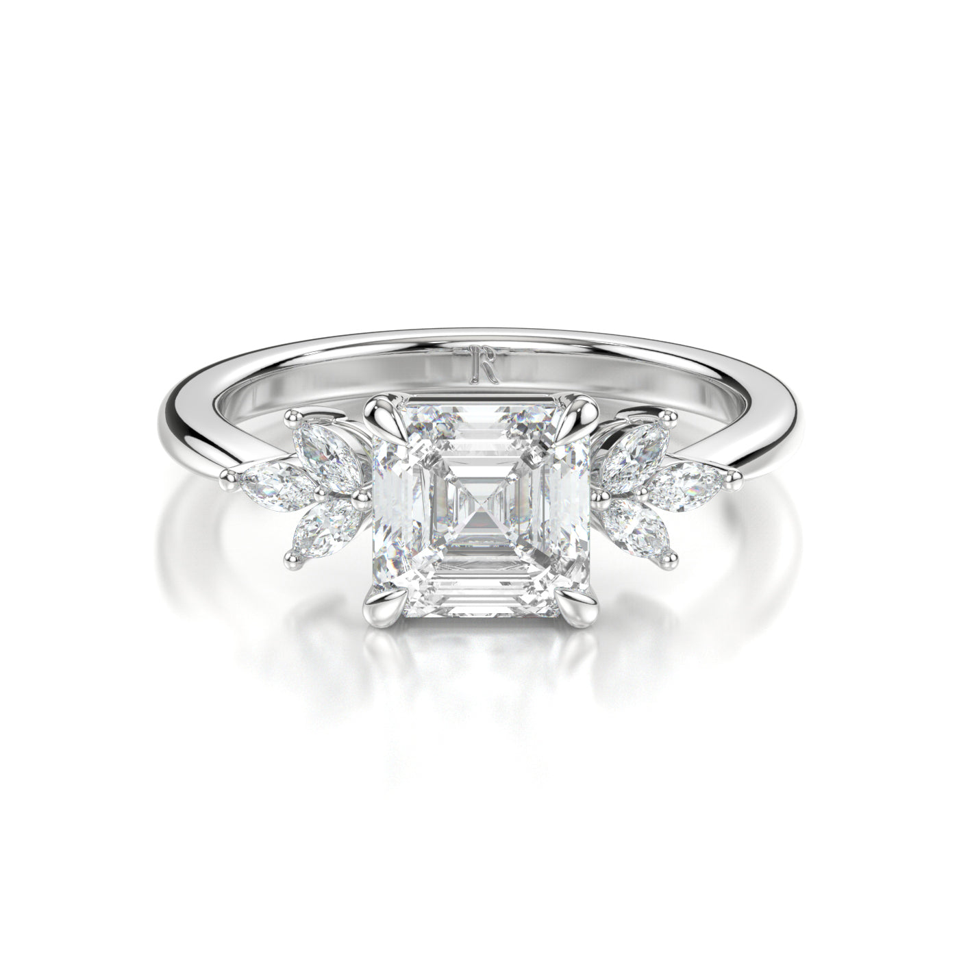 Candice Platinum Asscher Front