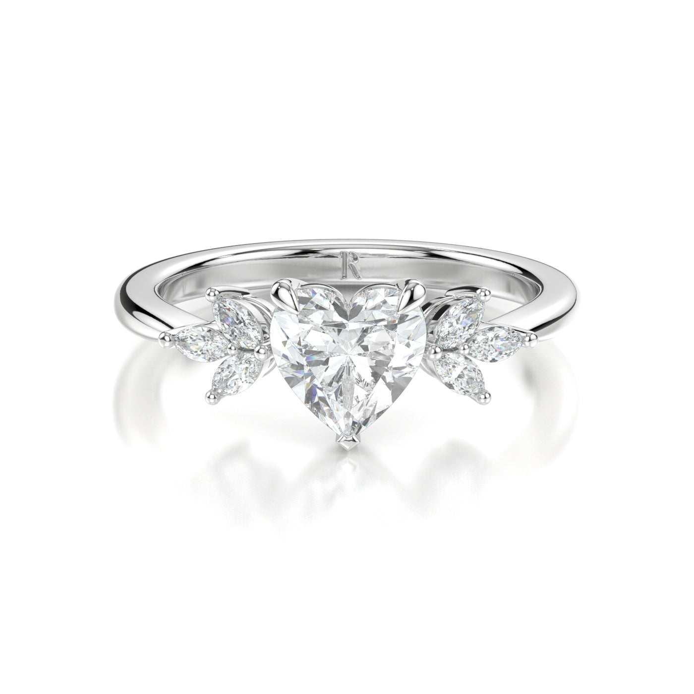 Candice Platinum Heart Front