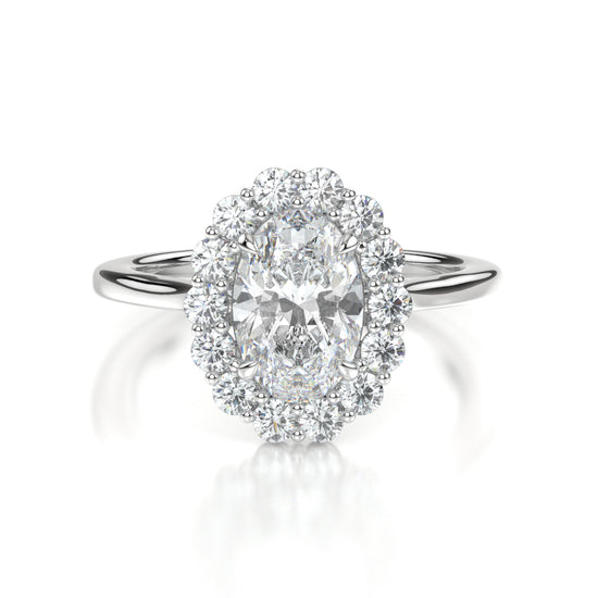 Cecilia Platinum Oval Front