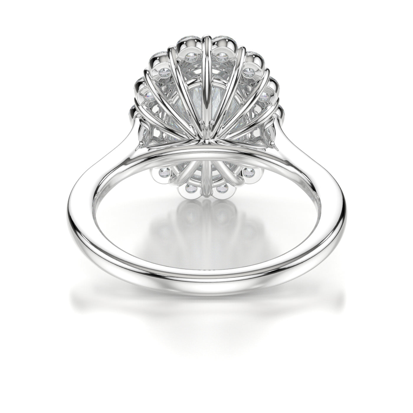 Cecilia Platinum Oval Back