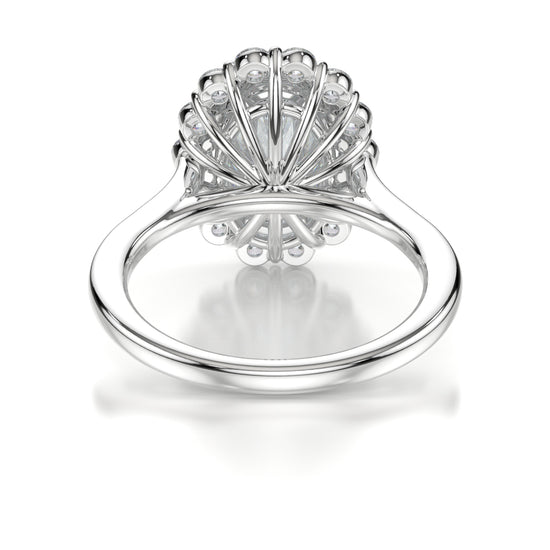 Cecilia Platinum Oval Back