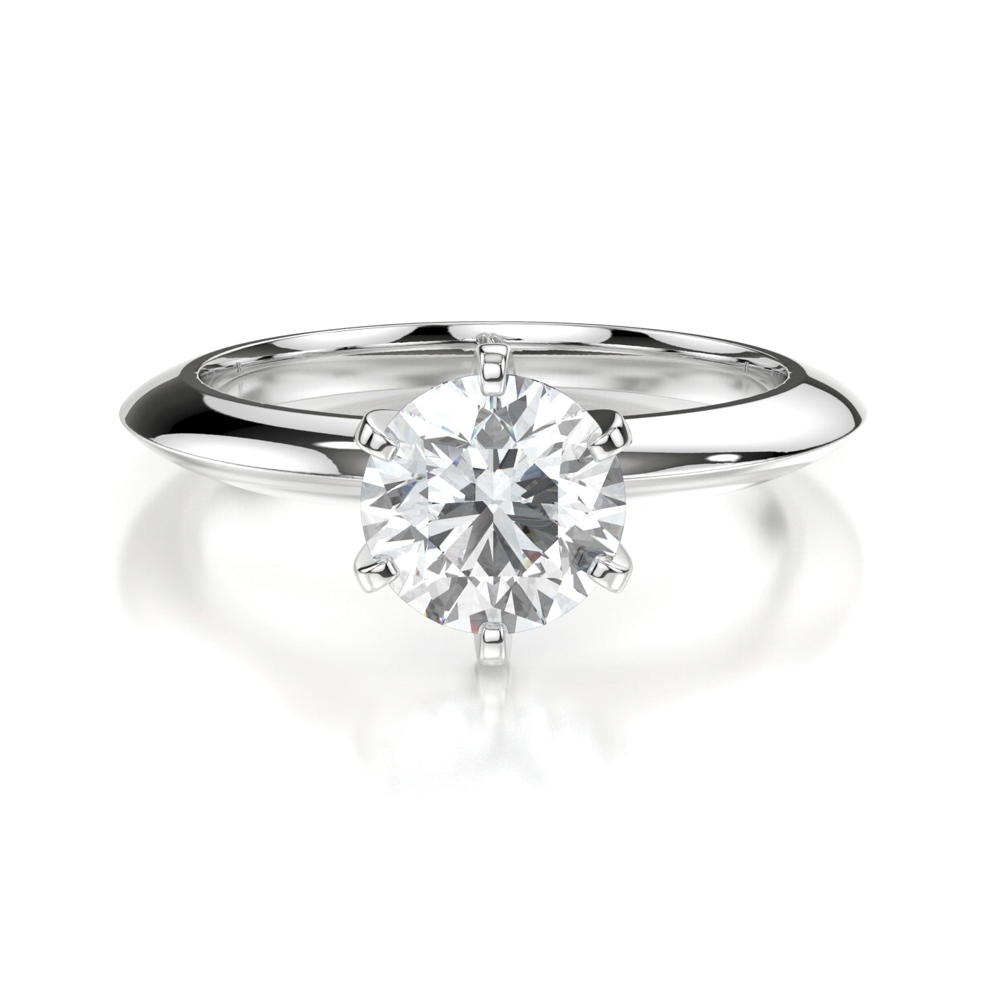 Daisy - Platinum Round Lab Diamond Engagement Ring
