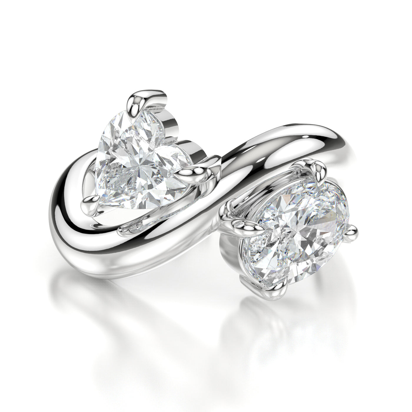 Daniella Platinum Heart Front