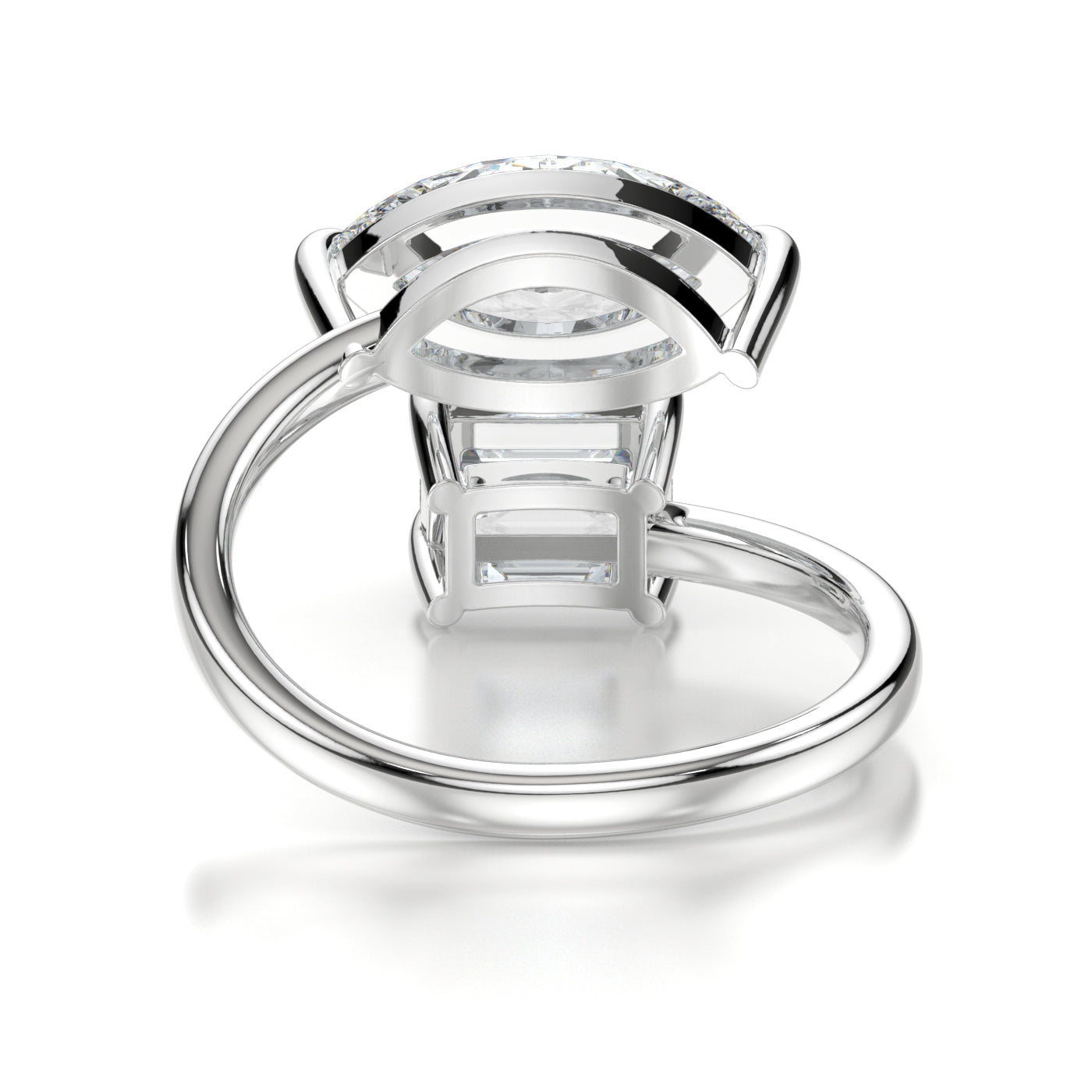 Princess Platinum Marquise Back