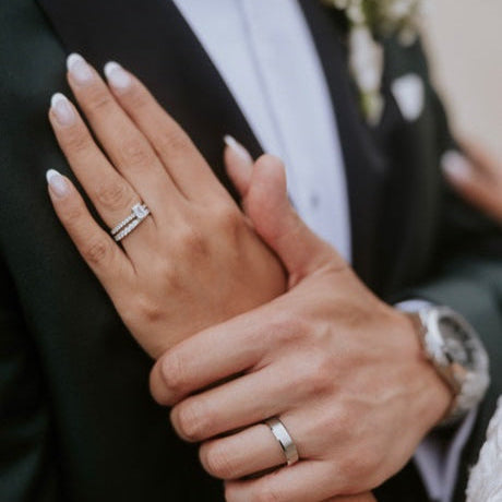 Engagement Ring and Wedding Band