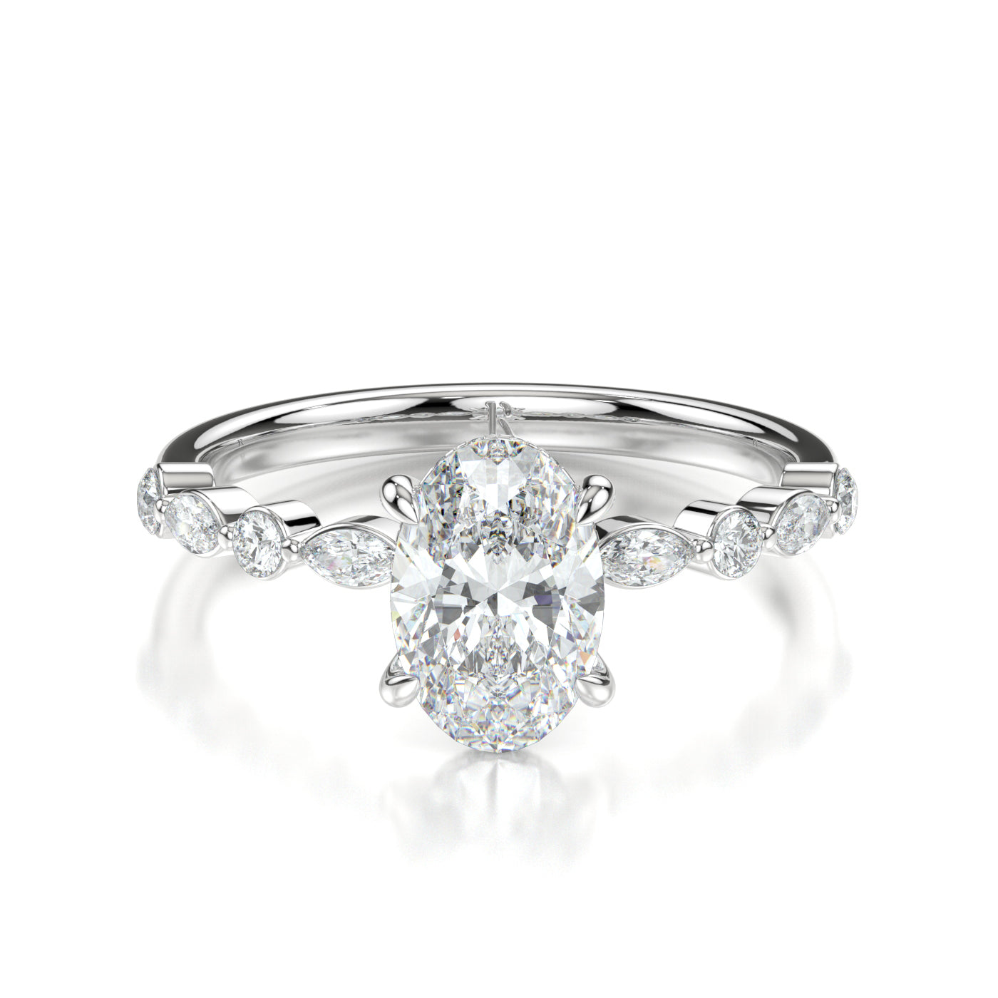 Eva Platinum Oval Front