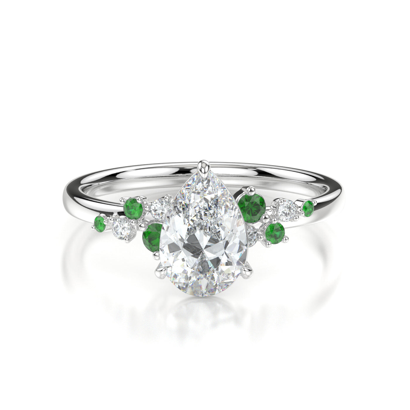 Evelyn Platinum Pear Front