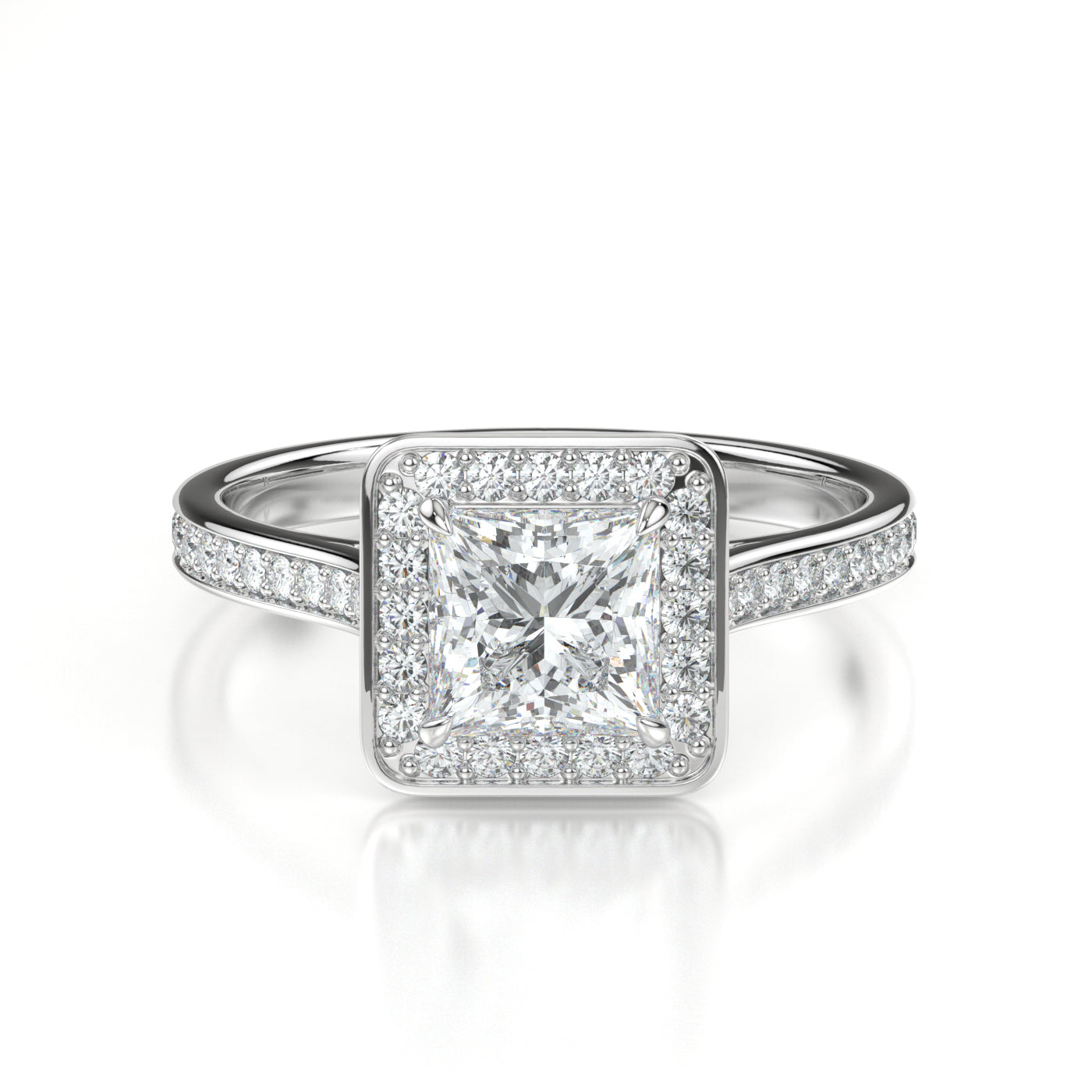 Flora White Gold Princess Front