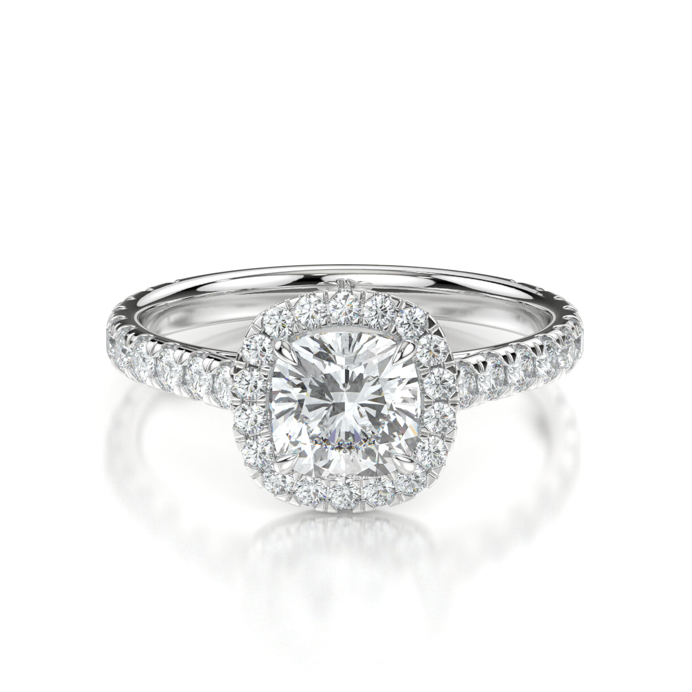 Geneva Platinum Cushion Front