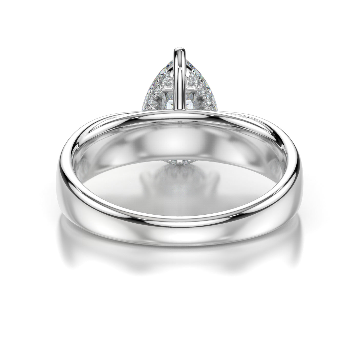 Gloria White Gold Pear Back