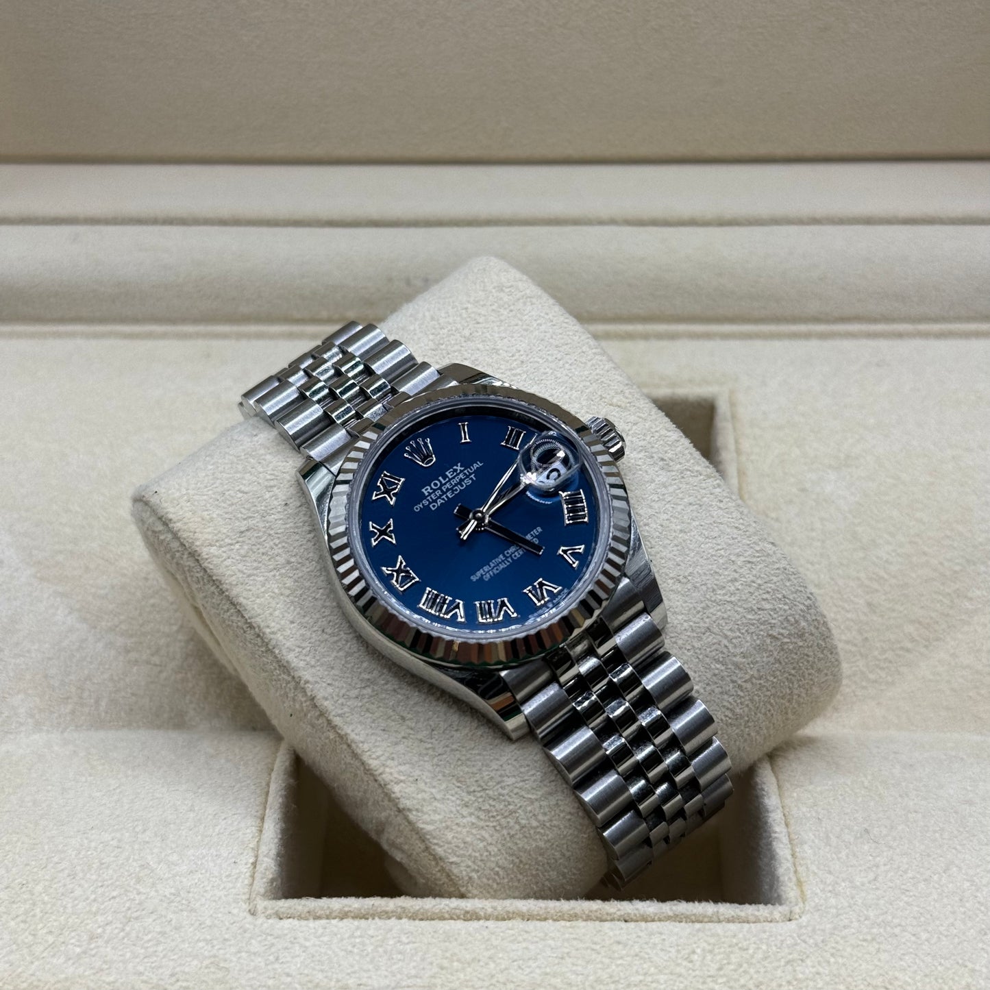 Rolex datejust 31 blue dial sale