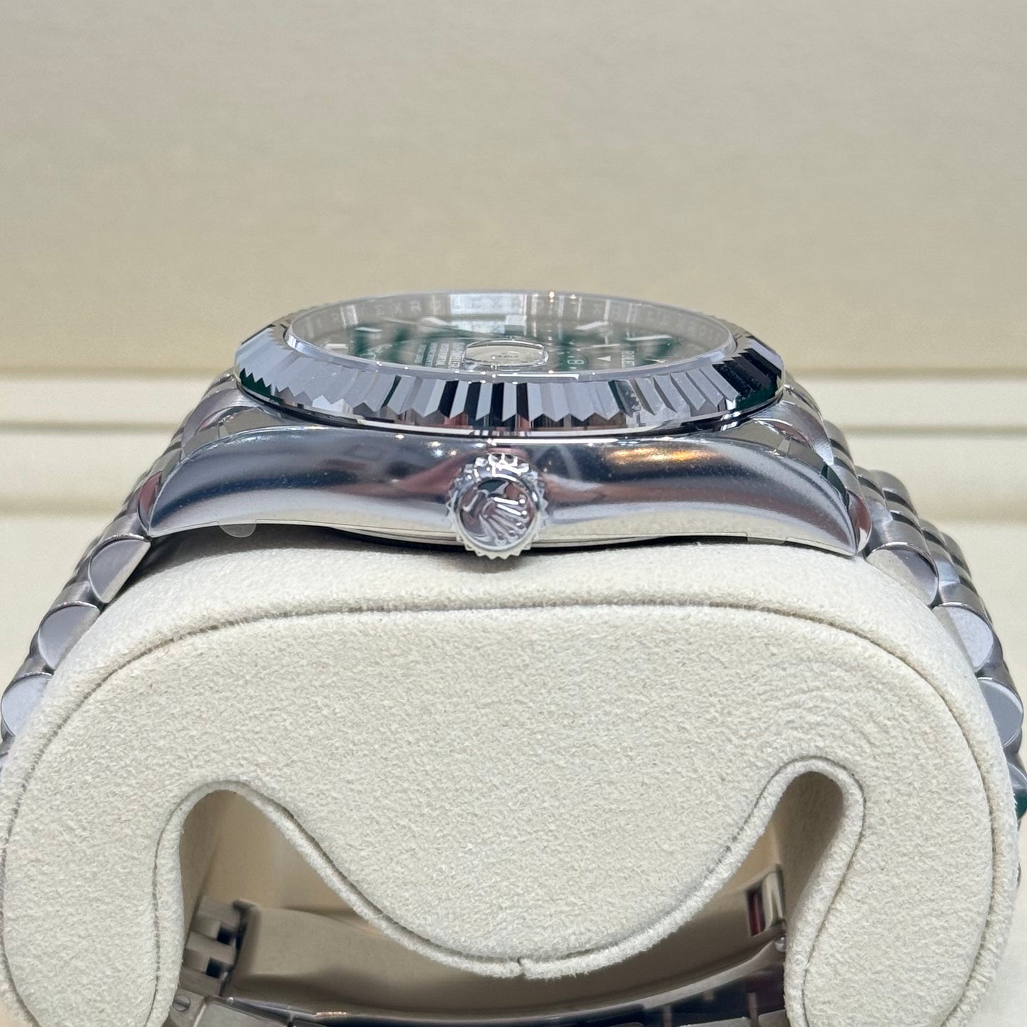 Rolex Sky-Dweller Green Dial 2025 Ref. 336934 Fully Stickered Regal - Hatton Garden Jewellers