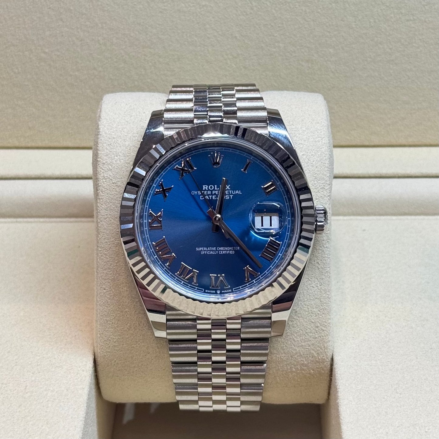 Rolex Datejust 41 'Azzurro Blue' 2025 Ref. 126334 Regal - Hatton Garden Jewellers