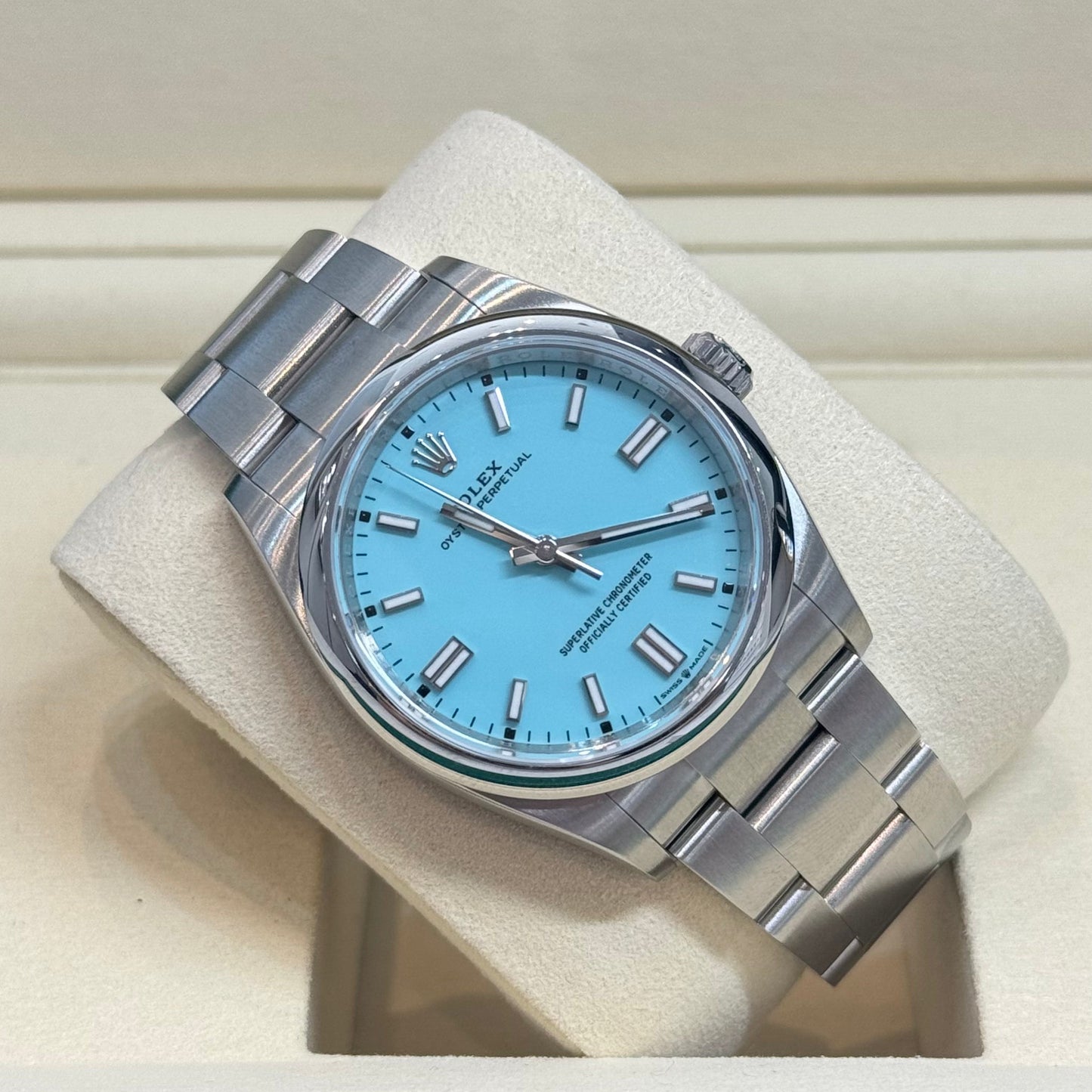 Rolex Oyster Perpetual 36 'Tiffany' 2026 Ref. 126000 Regal - Hatton Garden Jewellers