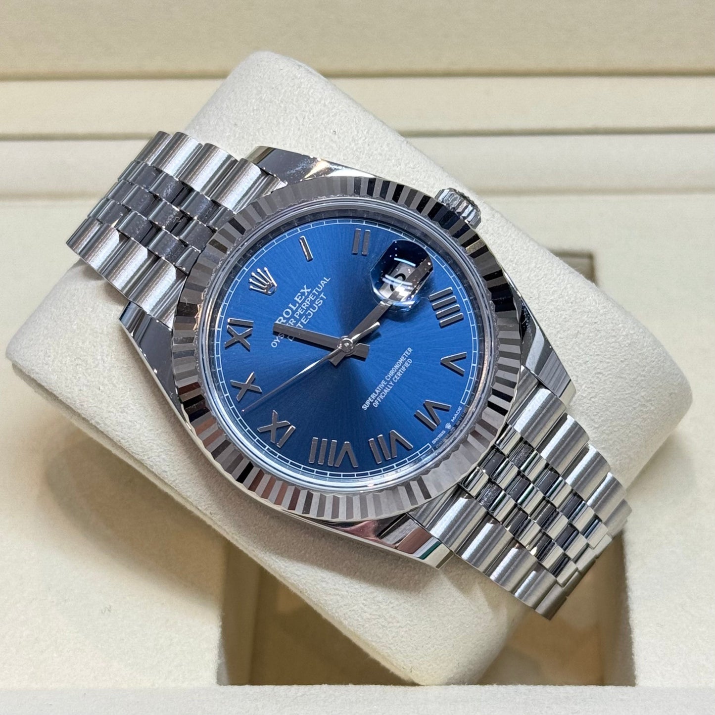 Rolex Datejust 41 Blue Roman Numeral Dial 2026 Ref. 126334 Regal - Hatton Garden Jewellers