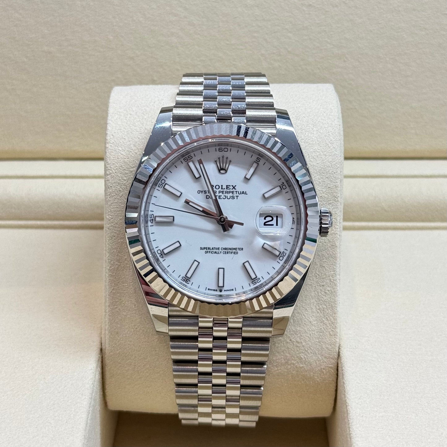 Rolex Datejust 41 White Jubilee 2026 Ref. 126334 Regal - Hatton Garden Jewellers