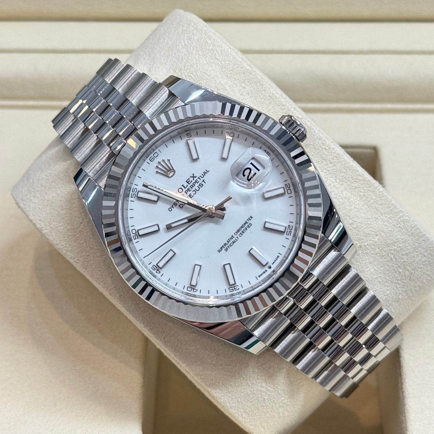 Rolex Datejust 41 White Jubilee 2026 Ref. 126334 Regal - Hatton Garden Jewellers
