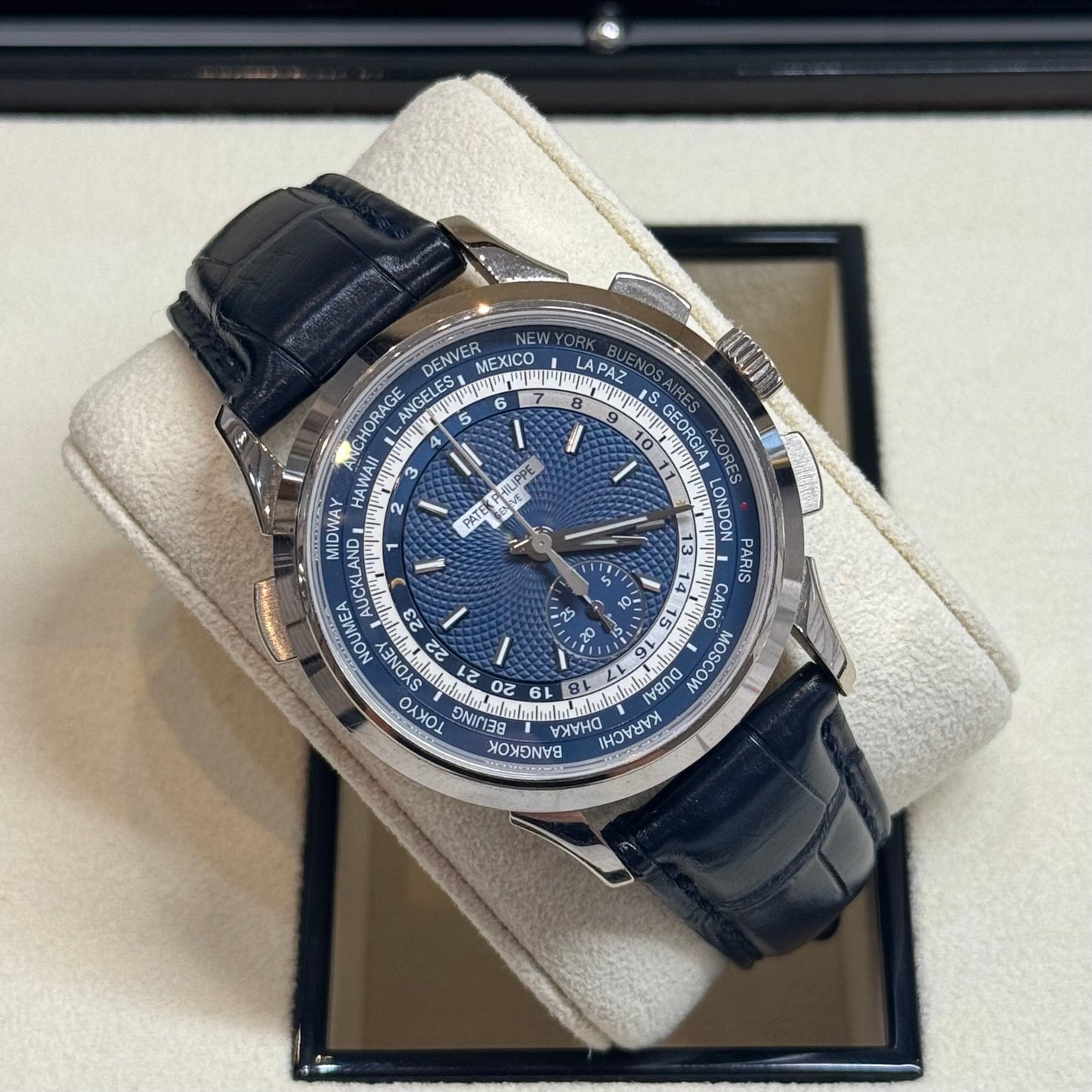 Patek Philippe World Time Chronograph 2020 Ref. 5930G-010 Regal - Hatton Garden Jewellers
