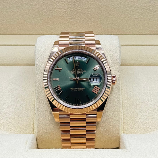 Rolex Day-Date "Olive" 60th Anniversary 2024 Regal - Hatton Garden Jewellers