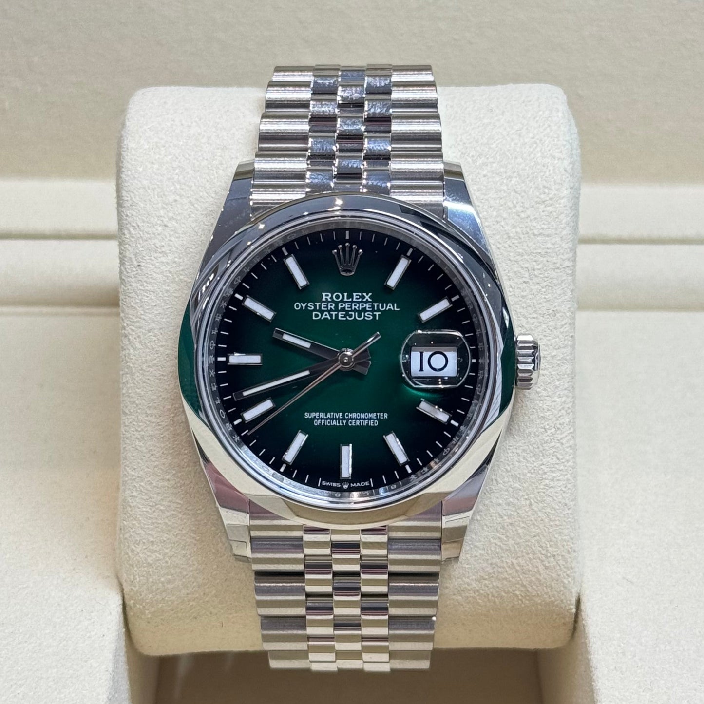 Rolex Datejust 36 'Green Ombré' Jubilee 2026 Ref. 126200 Regal - Hatton Garden Jewellers