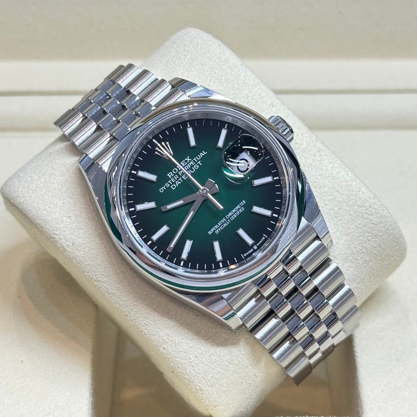 Rolex Datejust 36 'Green Ombré' Jubilee 2026 Ref. 126200 Regal - Hatton Garden Jewellers